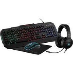 VX Gaming Heracles Wired 4-IN-1 Combo Black