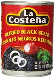 La Costena Refried Black Beans 20.5 Ounce Pack Of 12