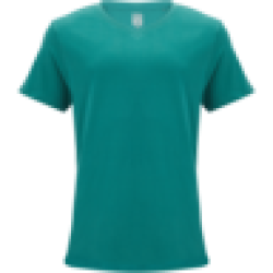 Mens Green V-neck T-Shirt S-xxl