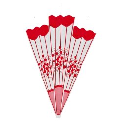 Cello Flower Bouquet Sleeve Red Hearts HD 1X100 Tbd