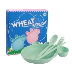 4AKID Wheat Straw Peppa Pig Plate For Toddlers