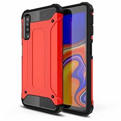 Heavy Duty Hybrid Dual Shockproof Anti-scratch Protective Case For Samsung Galaxy A7 2018 Red