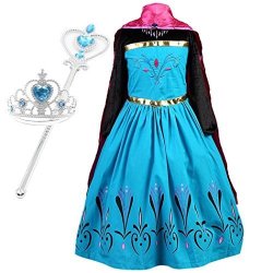Vogue Elsa Coronation Dress Costume Tiara And Magic Wand Set 6-7 Years 140