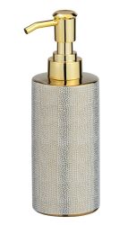 Wenko Soap Dispenser Nuria Range Gold white - Ceramic