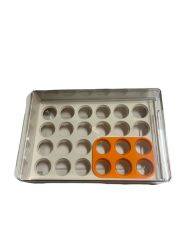 24 Egg Storage Containers Tray -white +orange