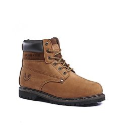 Kingshow 8036 Men's Classical Boots 9 BROWN8007