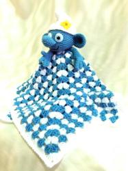 Smurf Snuggy Blanket - Hand Crochet