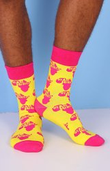 Men's We Are Africa Socks - Yellow - Yellow One Size