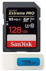 Sandisk 128GB Sdxc Extreme Pro Memory Card Works With Sony Alpha A7R II A7R III A9 Mirrorless Camera 4K V30 Uhs-i SDSDXXG-128G-GN4IN Plus 1