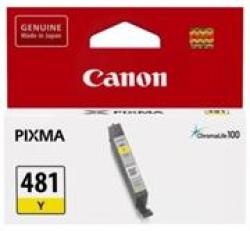 Canon Cli 481 Yellow Ink Cartridge - Compatible Printer Pixma TS8140 Pixma TS9140 Retail Box No Warranty
