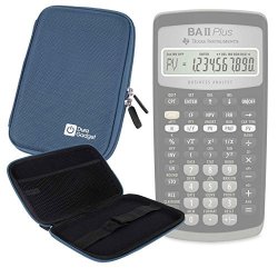 Duragadget Blue Shock-absorbing Hard Eva Shell Case - Suitable For Use With The Texas Instruments Ba II Plus