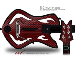 Carbon Fiber Red Decal Style Skin - Fits Warriors Of Rock Guitar Hero Guitar Guitar Not Included