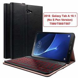 Coo Keyboard Case For Galaxy Tab A 10.1 2016 No S Pen Version Pu Leather Case With Detachable Backlit Wireless Keyboard Compatible Samsung Galaxy