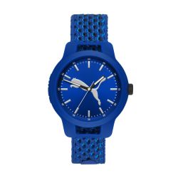 Puma Reset V1 Three-hand Reversible Blue Knit Watch - P5057