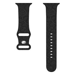 Rose Embossed Silicone Watch Strap For Apple Watch 9 41MM