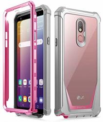 Poetic Guardian Series Designed For LG Stylo 5 lg Stylo 5 Plus lg Stylo 5V Case Full-body Hybrid Shockproof Bumper Cover With Built-in-screen Protector Pink clear