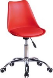 Shell Operator Chairs Red Set Of 2