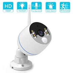 Deals On Yeskamo Wireless Security Camera Outdoor 1080p Floodlight Ip Camera With Siren Alarm Two Way Talk Color Night Vision 32g Video Recording Motion Det Compare Prices Shop Online Pricecheck