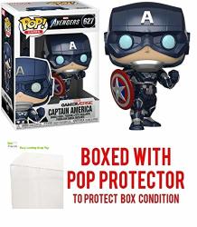 Captain America 627 Pop Games: Avengers Gamerverse Vinyl Figure Bundled With Ecotek Plastic Protector To Protect Display Box
