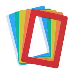 Zonyee 6PCS Magnetic Pvc Picture Frames For Refrigerator 6"X 7" Mixed Colorful Magnetic Picture Frames