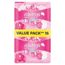 Always Ultra Pads Non-woven Long 16 Pack