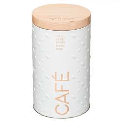 Metal Coffee Canister White