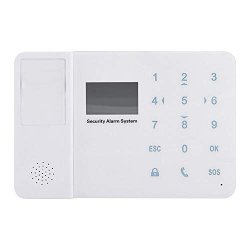 Burglar Alarm Home Security System White Lcd Wireless GSM Window Sensor With Remote Control Us Standard 110V