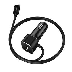 USB Type C Car Charger Nekteck 27W Usb-c Car Charger Adapter With Integrated Built-in Type-c 3.1 Cord And USB Port For Samsung Galaxy S10 S9 NOTE