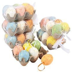 Juvale 36 Pack Plastic Shimmering Easter Egg Ornaments Home Decorations - Decorative Easter Eggs For Diy Crafts And Assorted Easter Decorations Multicolor 3 X 1.75 X 1.75 Inches
