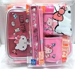 Osk Hello Kitty Lunch Set Lunch Box Chopstick Plastic Cup Towel From Japan