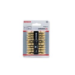 Bosch : Screw Driver Bits - Double Ended Sdb Set Gold Color PH2 PH2 65 Mm 10 PC - Sku: 2608521042