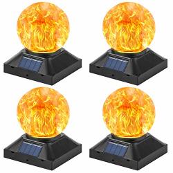 5 solar post cap lights