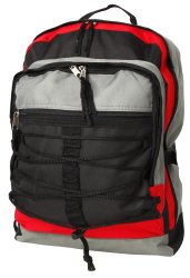 Student Laptop Backpack - Black grey red