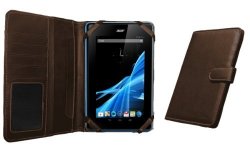 Mitab Brown Faux Leather Case Cover Sleeve For The Acer Iconia Tab B1 Jan 2013 Release
