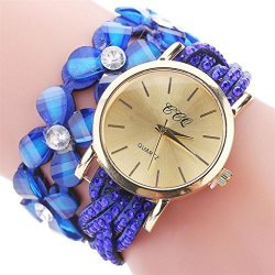 Sinma Analog Flowers Watch Women's Fashion Casual Bracelets Quartz Dress Watches Gift For Ccq Blue