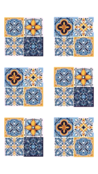 Vinyl Wall Tiles With Lamination - Blue Mandala Explotion