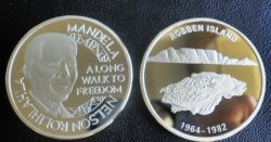 Nelson Mandela Robben Island Gold Clad 1 Tr.oz