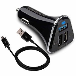 Car CHARGER:3 Port USB Car Charger 5.2 Amp + Micro USB Cable For Samsung Galaxy S7 S7 Edge S6 Edge+ S4 S3 Galaxy Note