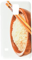 Wooden Bowl With Rice And Chinese Chopsticks Cell Phone Cover Case Samsung S5
