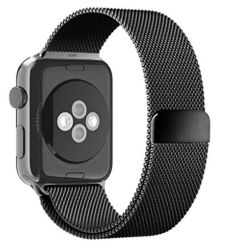 Apple Watch Band Mesh Milanese Bracelet Strap Loop - 42MM 44MM - Black