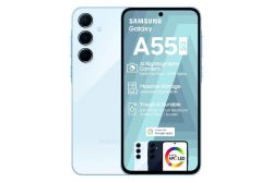 Samsung Galaxy A55 5G 256GB Dual Sim - Ice Blue + 25W Travel Adaptor + Card Holder