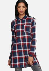 Only Paula Shirt - Cloud Dancer With Red & Blue Checks