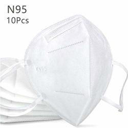 10PCS N95 Masks For Germ Protection 5-LAYER Safety Respirator Mask For Virus Protection And Personal Health Anti-dust Smoke Gas Allergies Protective Equipment For Men
