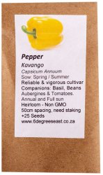 Heirloom Veg Seeds - Pepper - California Wonder - Yellow