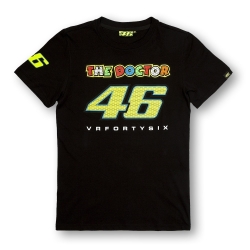 Valentino Rossi Vr46 - Men - The Doctor Vr46 Black T-shirt - Extra Extra Large Xxl