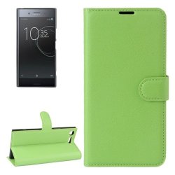 For Sony Xperia Xz Premium Litchi Texture Horizontal Flip Leather Case With Holder & Card Slots & Wallet Green