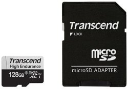 Transcend - 128GB 350V Microsdxc Memory Card With Sd Adapter