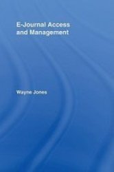 E-journals Access And Management Hardcover