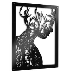 Tree Woman Raised Metal Wall Art Home D Cor - 60X80CM By Unexpected Worx