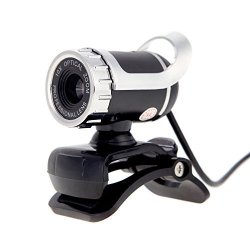 Kkmoon USB 2.0 50 Megapixel HD Camera Web Cam 360 Degree With MIC Clip-on For Desktop Skype Computer PC Laptop Silver